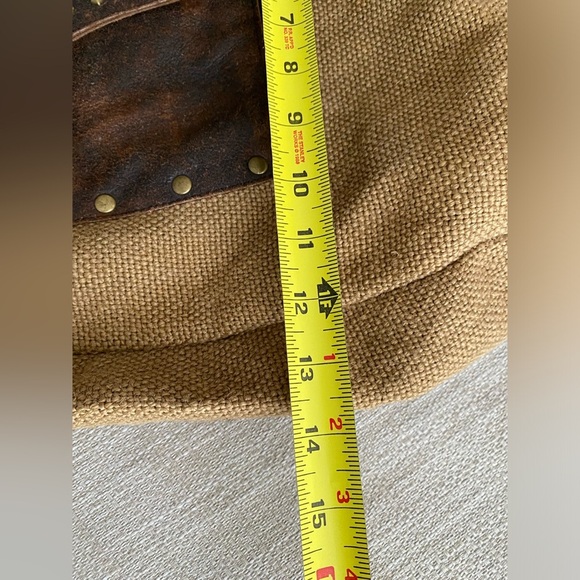 HOBO Bag Women’s Purse Large Leather and Straw Studded Y2K Vintage Oversized - Picture 4 of 10